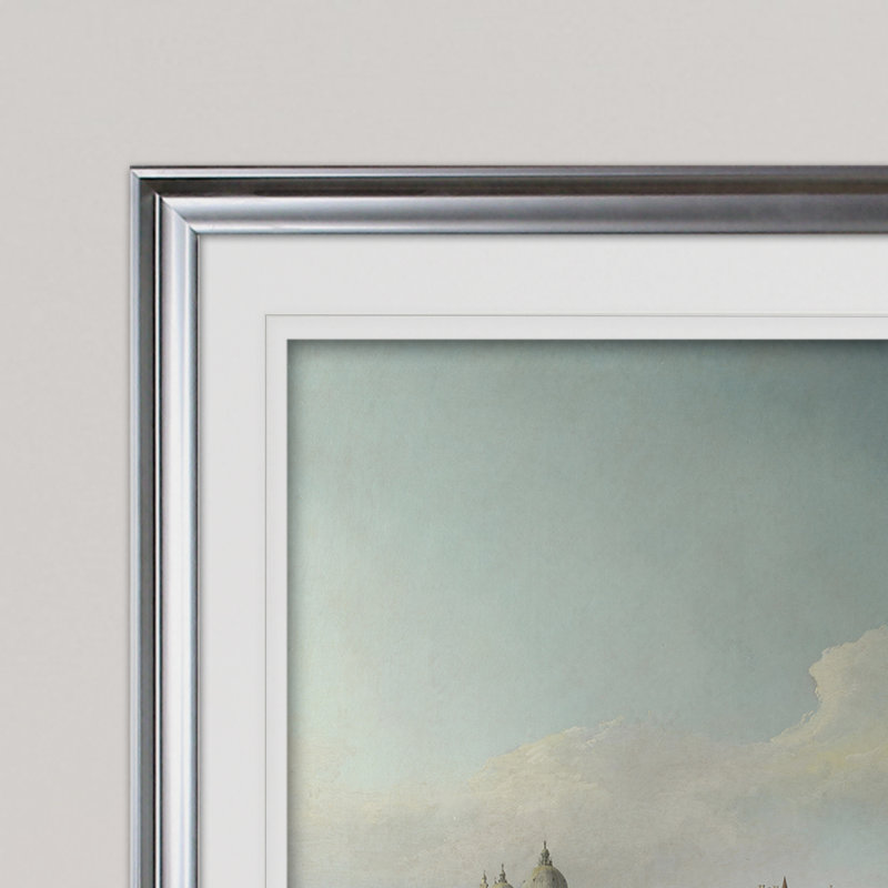 «venice the basin', reproduction de peinture à l’huile, H 30 po x l 42 po x P 2 po, Cadre argenté, Pas de tapis
