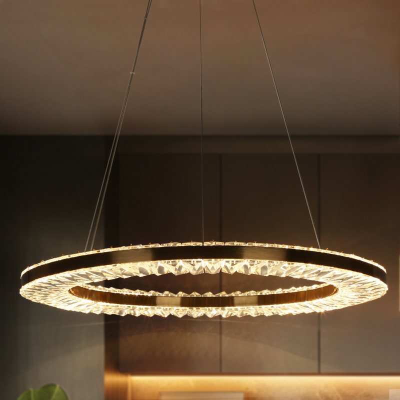 Adekemi Dimmable LED Wagon Wheel Chandelier
