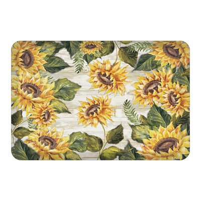  Tapis de cuisine Sunflowers on Shiplap