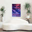 Undulating Color Waves Abstract Colorful Dramatic Violet Landscape Nature Wall Art Print 1 Piece Wrapped Canvas Wall Art-1075362061