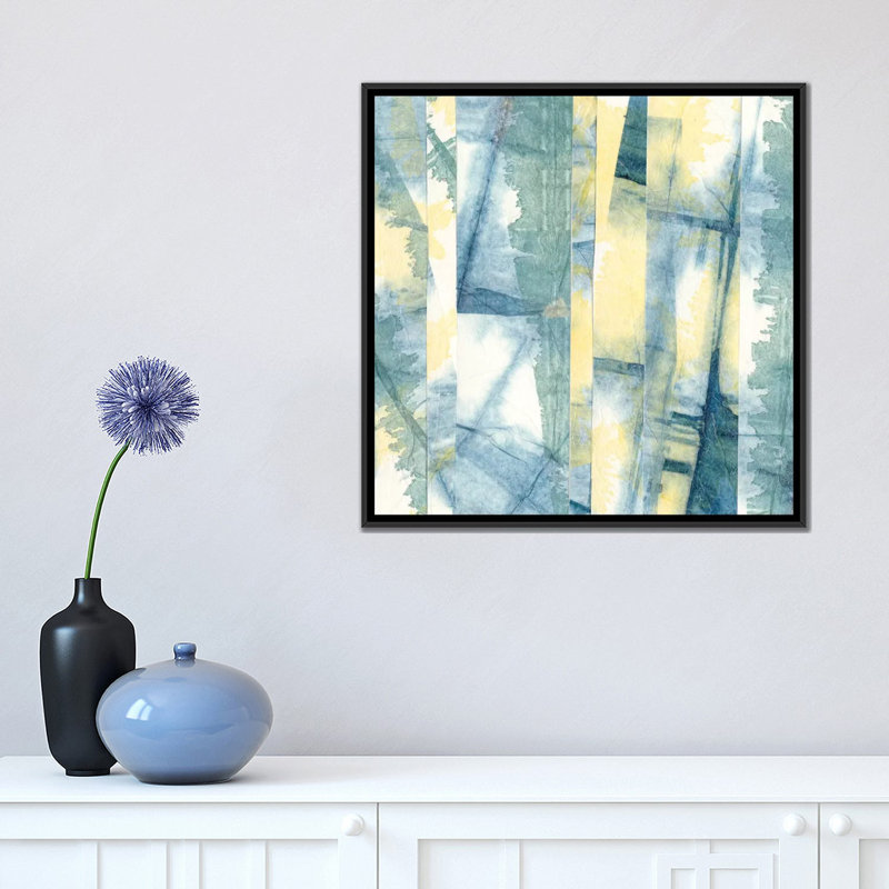 «Down East I», reproduction d'art sur toile, H 18 po x l 18 po x P 1,5 po, Toile avec cadre noir, Blanc