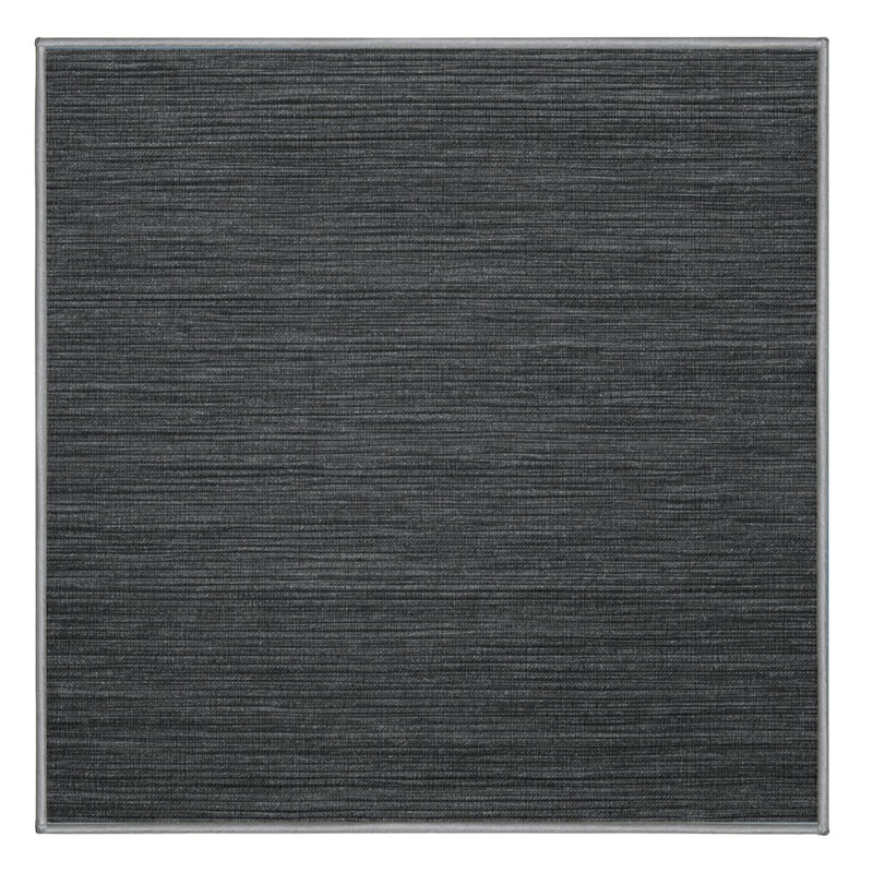 Machine Washable Solid Gray Area Rug, Square 3'