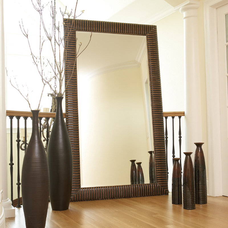 Leiker Solid Wood Rectangle Mirror
