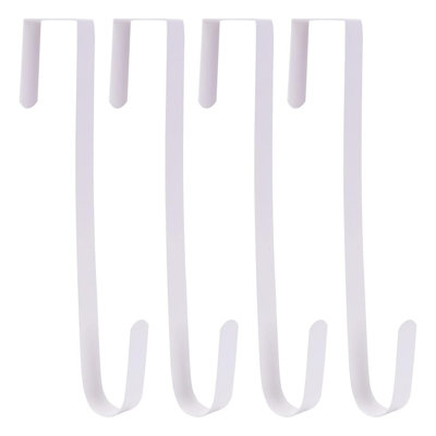 Porte-couronne 12 po au-dessus de la porte - Crochet en acier robuste pour les décorations des Fêtes - Supporte jusqu'à 22 lb - Convient à la plupart des portes