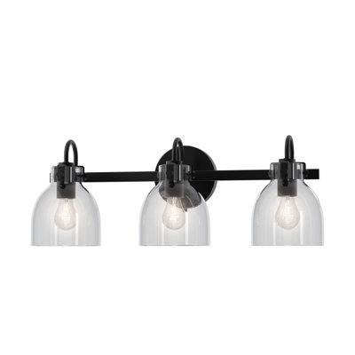Foxhall Plug & Play 3-Light Vanity Light in Transitional and Modern Style-8.45 Inches Tall and 23 Inches Wide