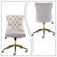 Chaise de bureau en velours à roulettes réglable en hauteur et pivotante à 360 ° Cutburth-78353191