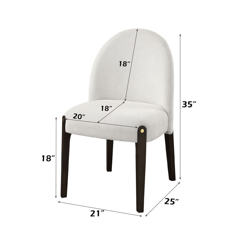 Clayten Beige Fabric Side Chair (Set Of 2), Beige