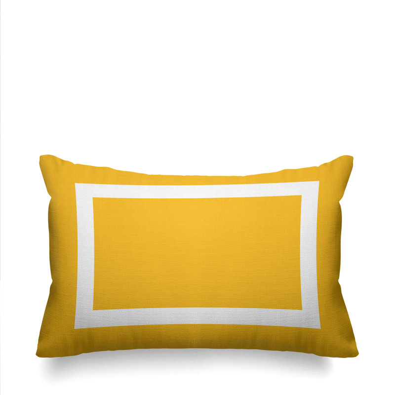 Coussin décoratif intérieur / extérieur Luella, Jaune