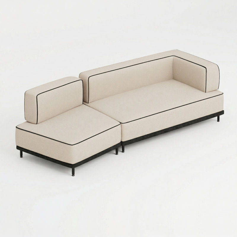 Canapé modulaire en L 95 po