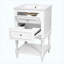Meuble-lavabo rétro 20 po avec lavabo en céramique, armoire de rangement avec tablette ouverte et 2 tiroirs-129700739