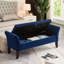 Banc de lit avec velours de rangement
