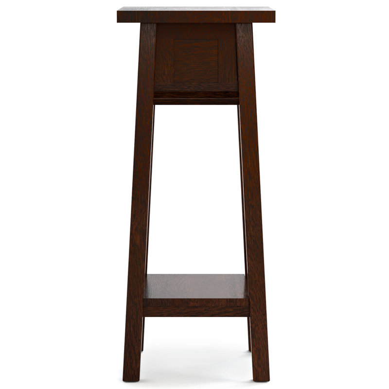 Solid Wood End Table, 30" H x 12.5" W x 12.5" D