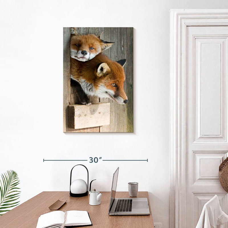 Brampt Sleepy Red Fox, 30" H x 20" W