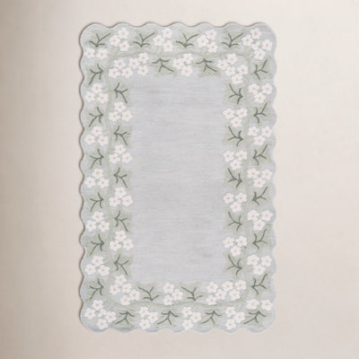 Hand-Tufted Wool Floral Rug