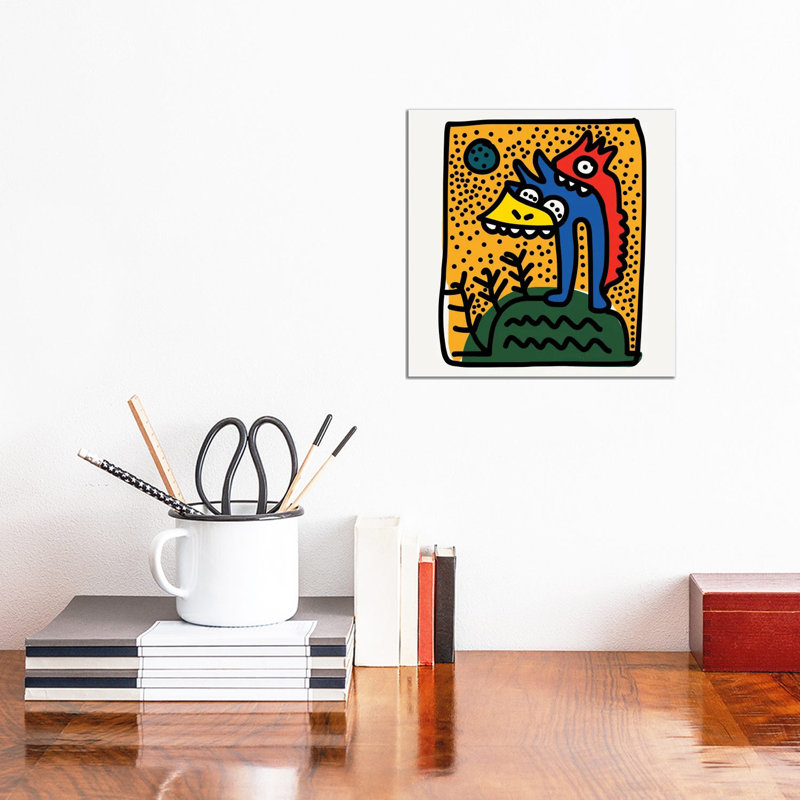 Funky Bitting Love by Emmanuel Signorino - Wrapped Canvas Print, 30.48 cm H x 30.48 cm W
