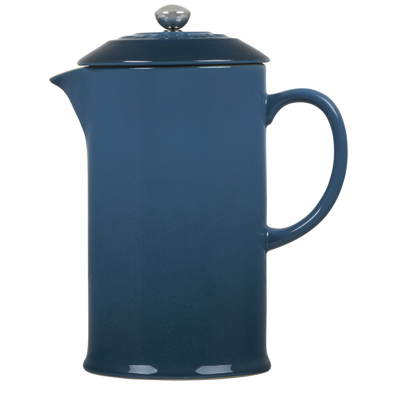 Stoneware 4.25 Cup French Press, Deep Teal