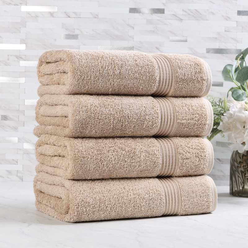 Oleg Heritage Egyptian Cotton Soft Absorbent Luxury Bath Towel, Taupe