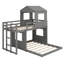 Bunk Bed With Playhouse, Farmhouse, Ladder And Guardrails-1692354672