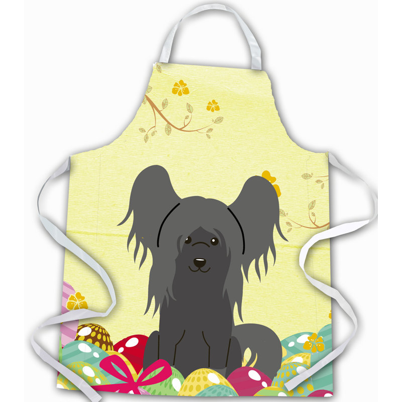 Tablier œufs de pâques, Chien chinois à crête, Blond / chocolat / crème