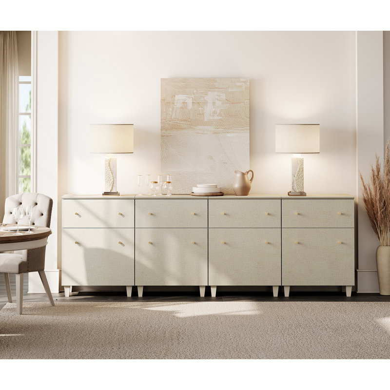 Buffet 4 tiroirs Lysiane, Beige