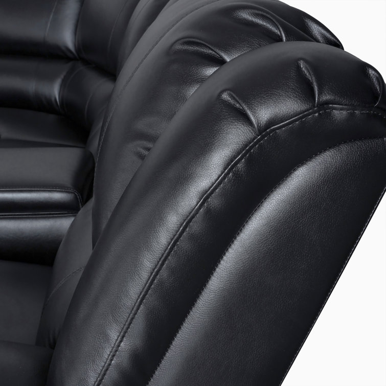 Black Faux Leather Sofa & Recliner Covers by Surefit – Cottonbox Pty Ltd