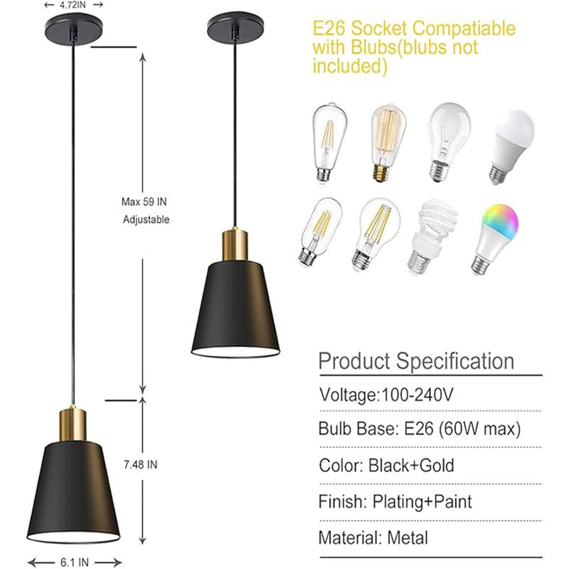 Black Pendant Light Kitchen Island Mini Pendant Light Strip