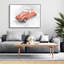 Toile de coccinelle rouge rétro | Décoration de transport rouge
