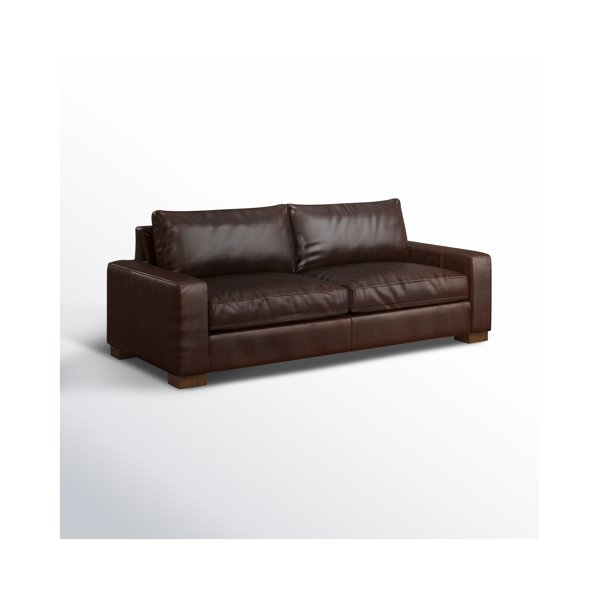 Jonie 91" Genuine Leather Sleeper Sofa , Bistro Rustic Genuine Leather