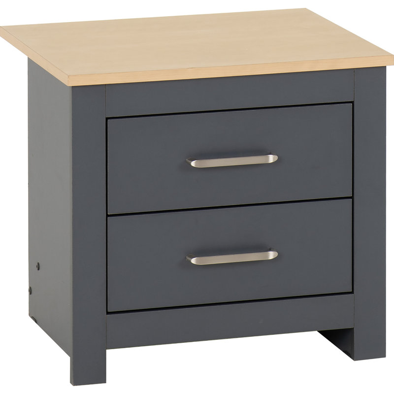 Henryville Bedside Table, Grey