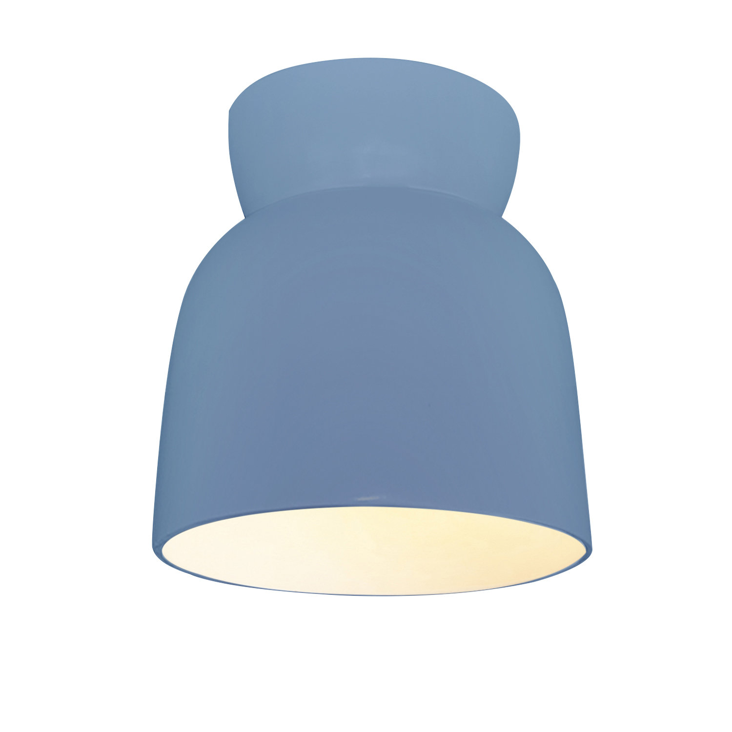 Logan 8" Single Light Flush Mount, Matte Green, Incandescent (Not Included)
