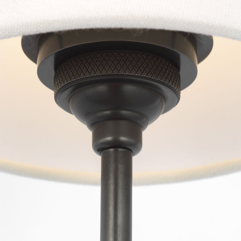 Thomas O'Brien Vendome 16" Cordless Single Sconce with Linen Shade, Bronze