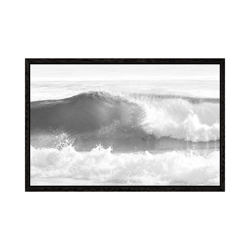 Black & White Wave I by Maggie Olsen - Print on Canvas, 101.6 cm H x 66.04 cm W, Black Framed Canvas