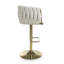 Azelia Swivel Upholstered Adjustable Height Counter Stool with Metal Frame-956869386