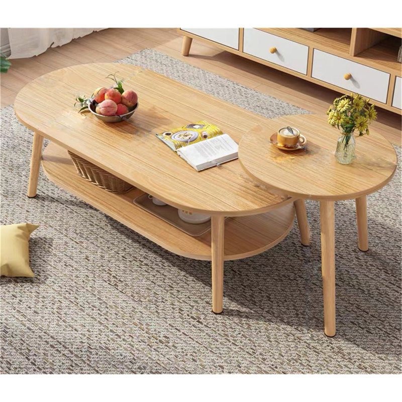 Chebo Solid Wood Coffee Table, Wood Color