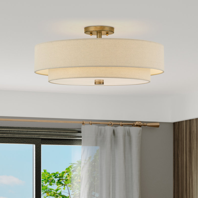 Très grande semi-encastrée 5 lumières Ashani