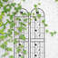Treillis de jardin en métal antirouille de 86,7 po x 19,7 po, 2. Facile à installer, supporte les plantes grimpantes: vignes de lierre, gloire du matin, assemblage de concombre, haricots