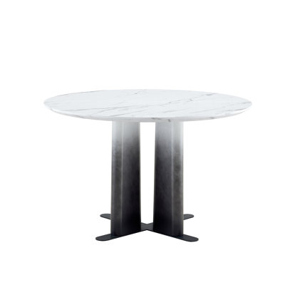 Space-saving Modern Dining Tables, Marble Mdf Top, Compact For Small Kitchen