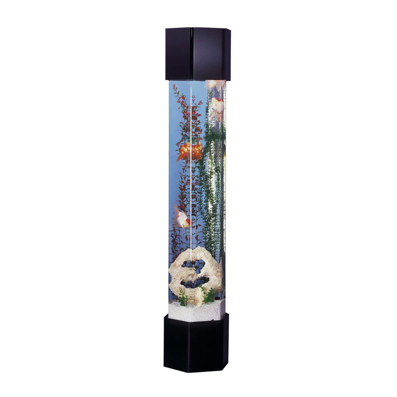 Alan Hexagon Aquarium Tank, 30 Gallon (70.5"H x 14"W x 14"D)