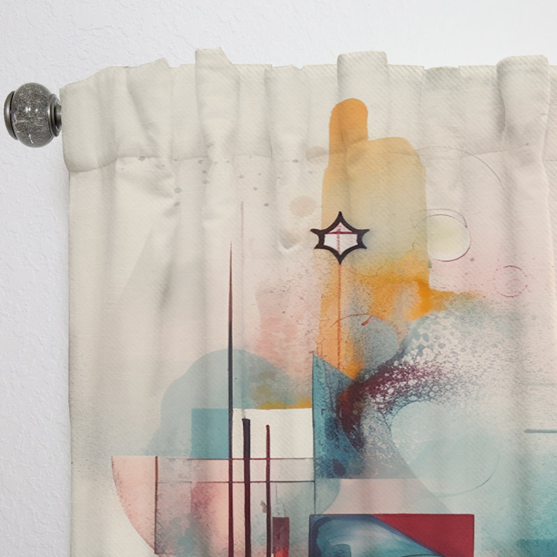 Gardinier - Explorations In Serenity II - Modern Velvet Curtain - Room Darkening - 1 panel, 52" W x 108" L