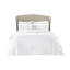 Courtepointe en microfibre blanc très grand / très grand blanc à volants, housse 100% avec coussin contrastant 4 pièces à volants avec très grand jeté, look élégant-118022708