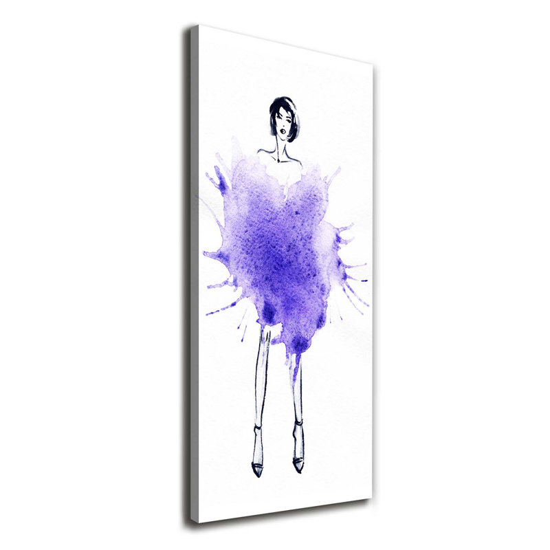 Fashion Illustration - Wrapped Canvas Print