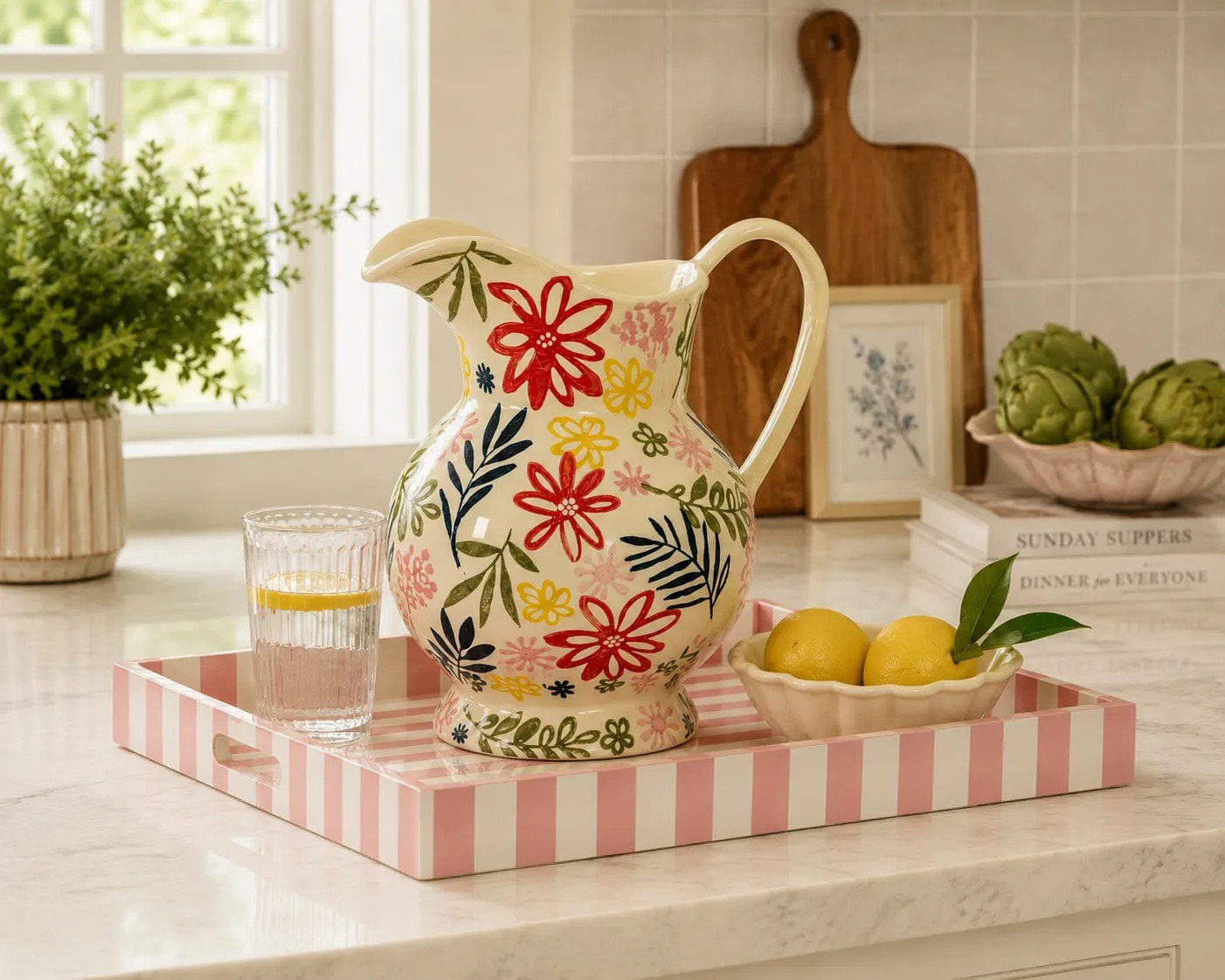 Kinsley Floral Pitcher