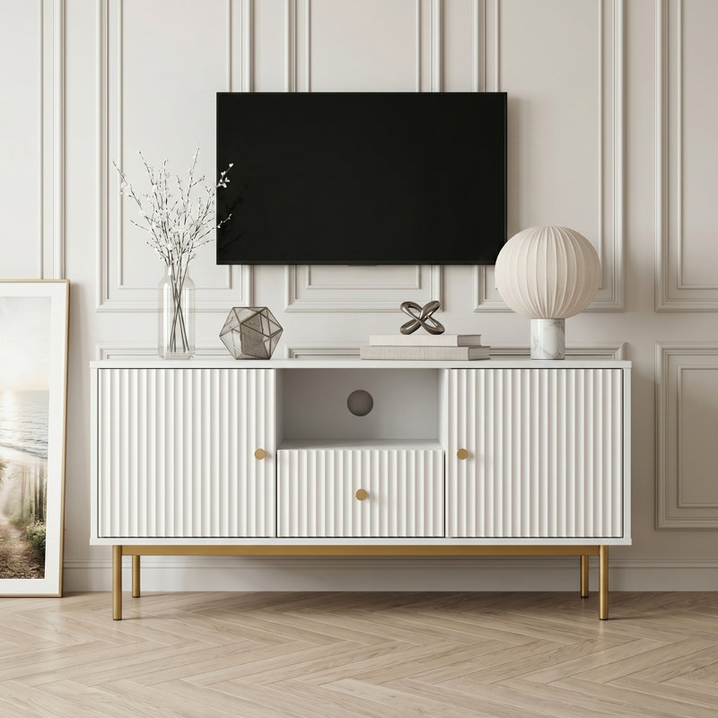 Aggri TV Stand for TVs up to 88", White