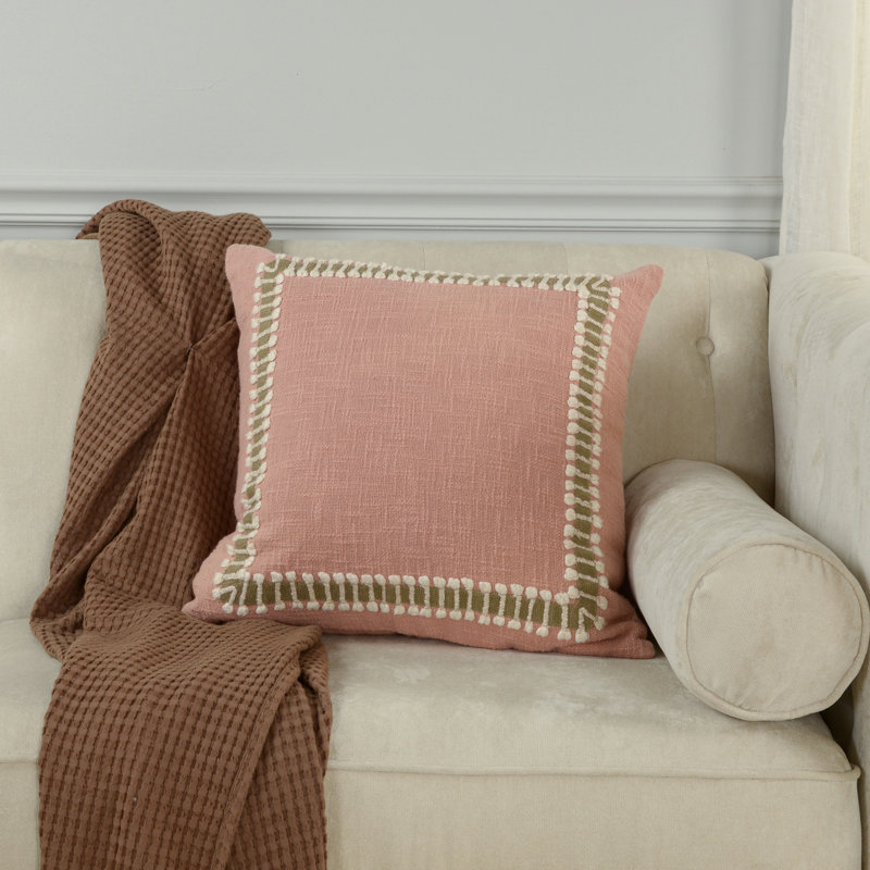 Coussin 100% coton, Alternative au duvet, Terracotta