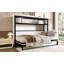 Lit escamotable avec tablettes, lit escamotable en métal au design pliable et peu encombrant-1706987818