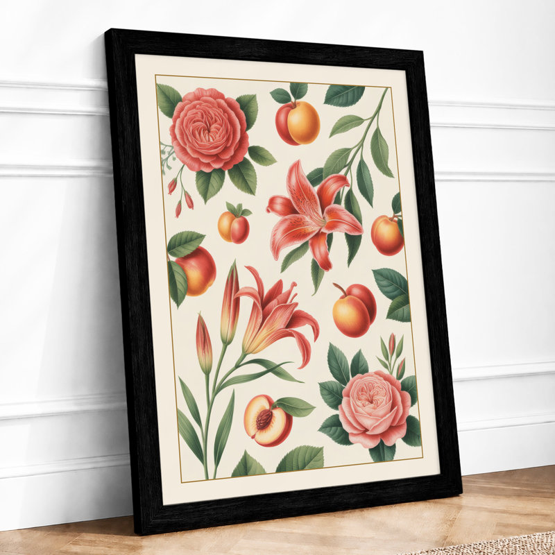 Scattered Botanicals Botanical - Print, A2 - 59.4 x 42.0 cm, Black