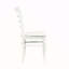 Ensemble de 2 chaises de salle à manger à finition échelle en bois blanc