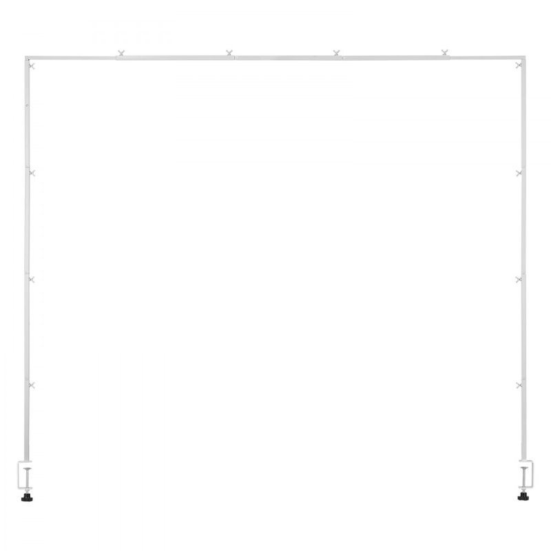 Support pour dessus de table avec pinces 28-98 po, Blanc