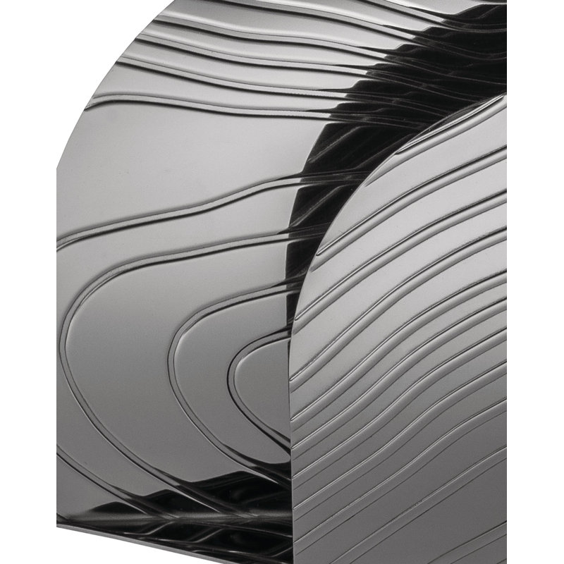Silver Textured Steel Modern Napkin Holder