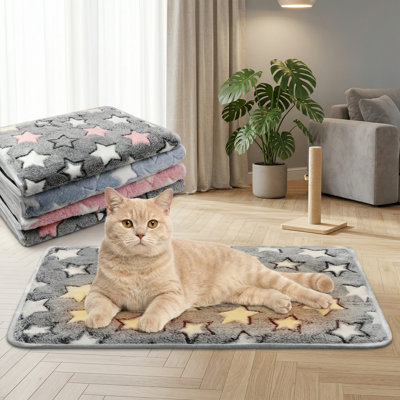 3-in-1 Level 3 Cat Puzzle Toy with Track Balls, Feather Teaser & Treat Feeder, Non-Slip Base, Mental Stimulation for Indoor Cats & Dogs, Blue